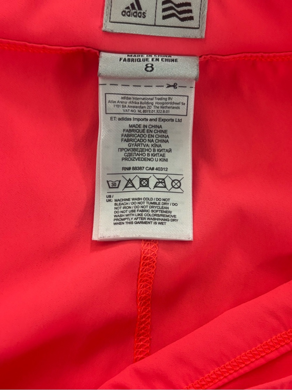 Woman’s Adidas Pink Athletic Tennis Skort size 8 - Picture 3 of 6